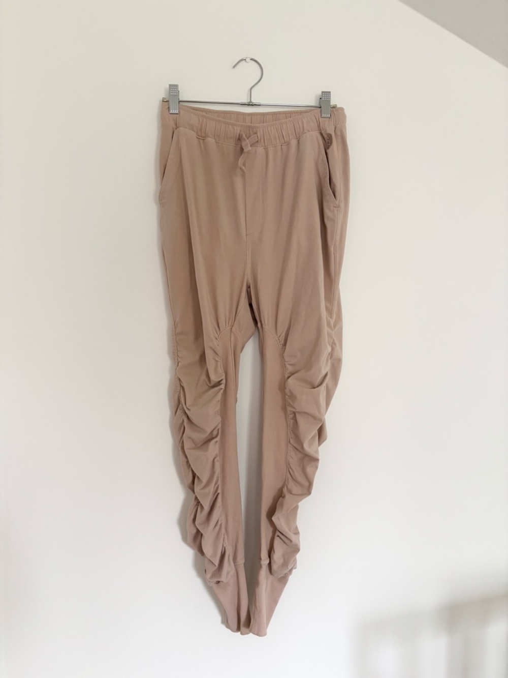 FP Movement by Free People Beige Ruched Track Joggers